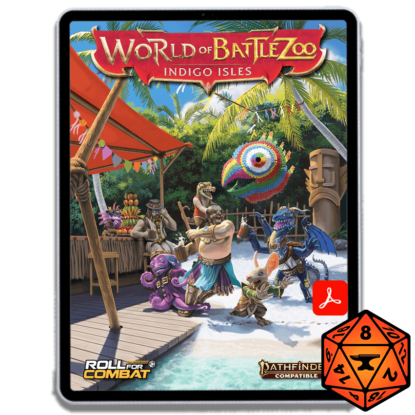 World of Battlezoo: Indigo Isles for Foundry VTT - Pathfinder 2nd Edition / Foundry VTT Module & PDF