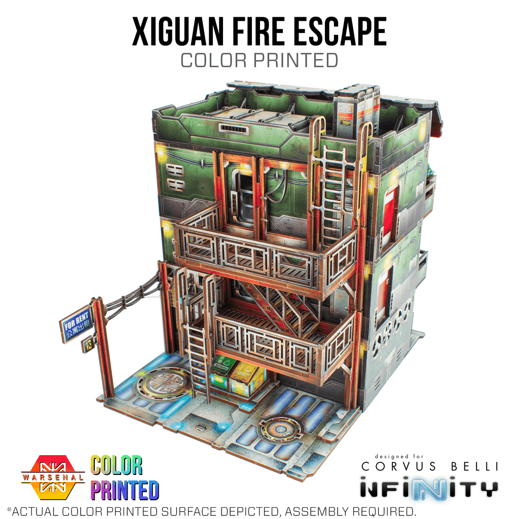 Xiguan Fire Escape - Back Alley / Color Printed
