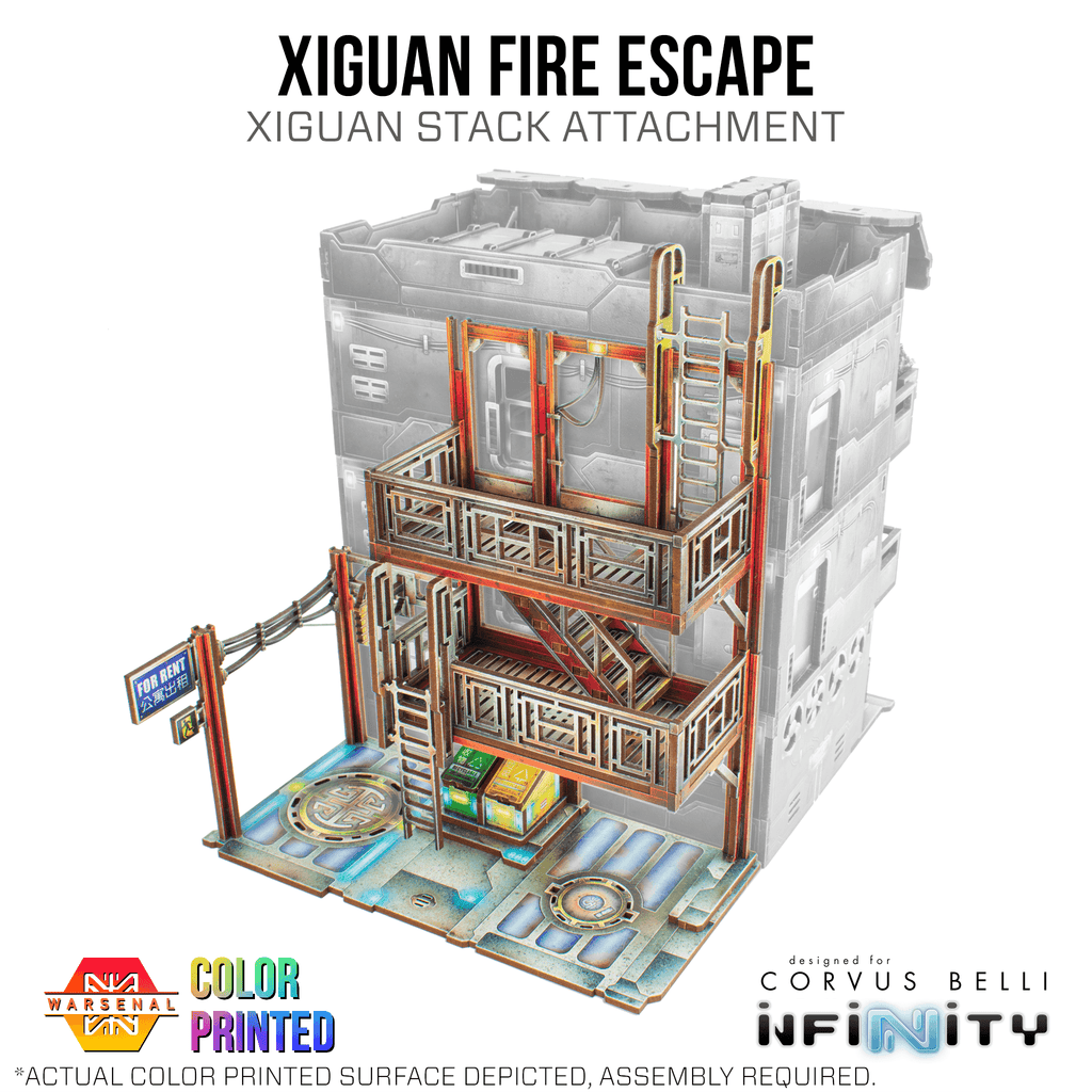 Xiguan Fire Escape - Back Alley / Color Printed