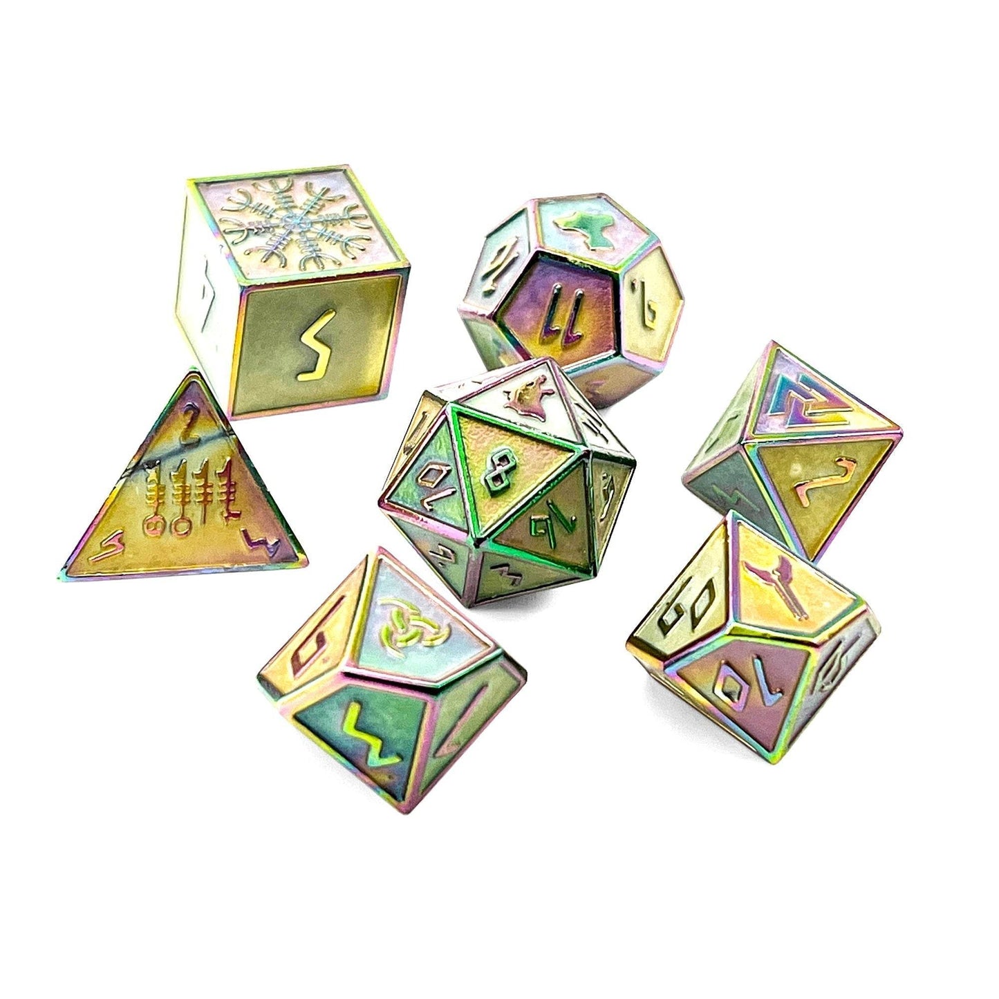 Yggdrasil - Norse Themed Metal Dice Set - 
