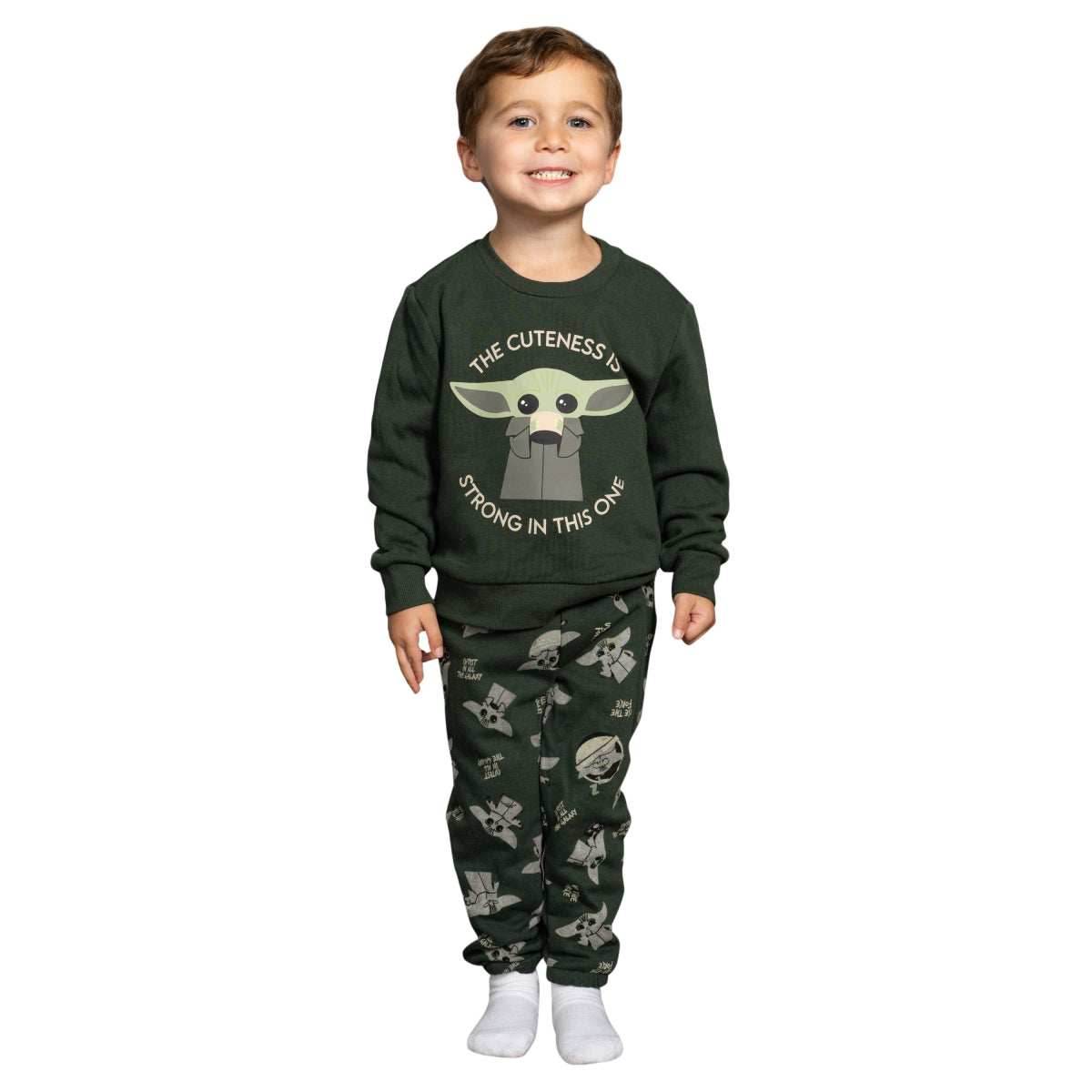 Yoda and Grogu Matching Sweatshirt & Pants Set - 2T