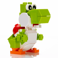 Friendly Green Dino made with LEGO parts - 