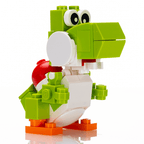 Friendly Green Dino made with LEGO parts - 