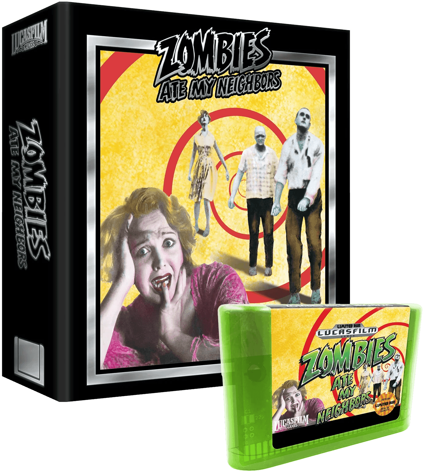 Zombies Ate My Neighbor: Premium Edition Green Cartridge (Sega Genesis) - Game Only