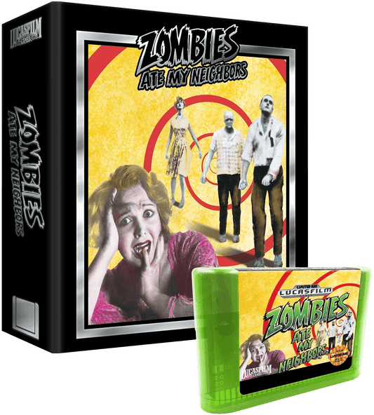 Zombies Ate My Neighbor: Premium Edition Green Cartridge (Sega Genesis) - Game Only