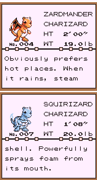 Pokemon Zard Version GBC Video Game Gameboy Color ROM Hack