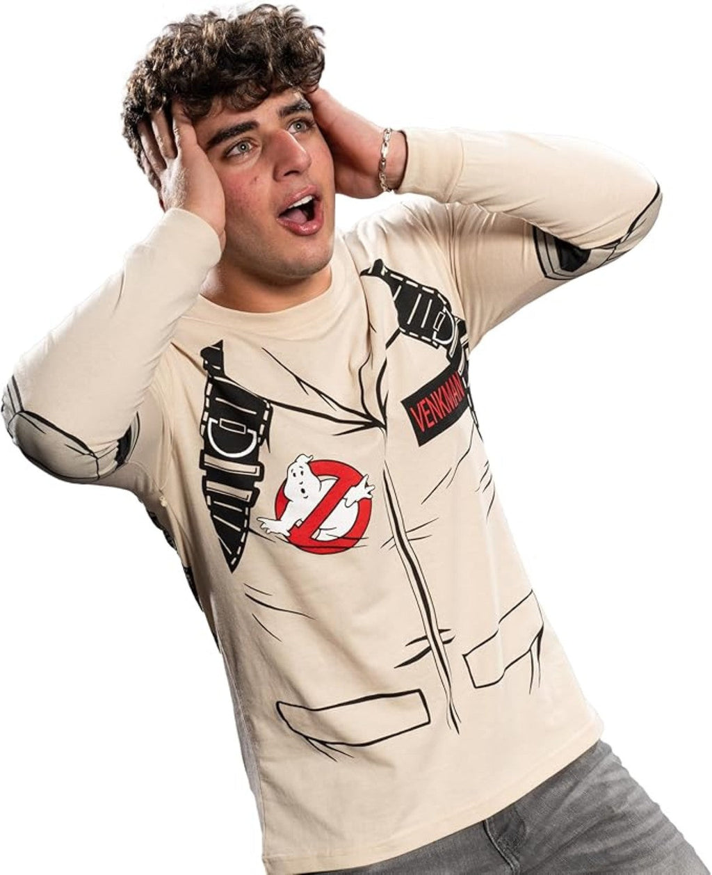 Zeddemore Long Sleeve Costume T-Shirt With Back Print