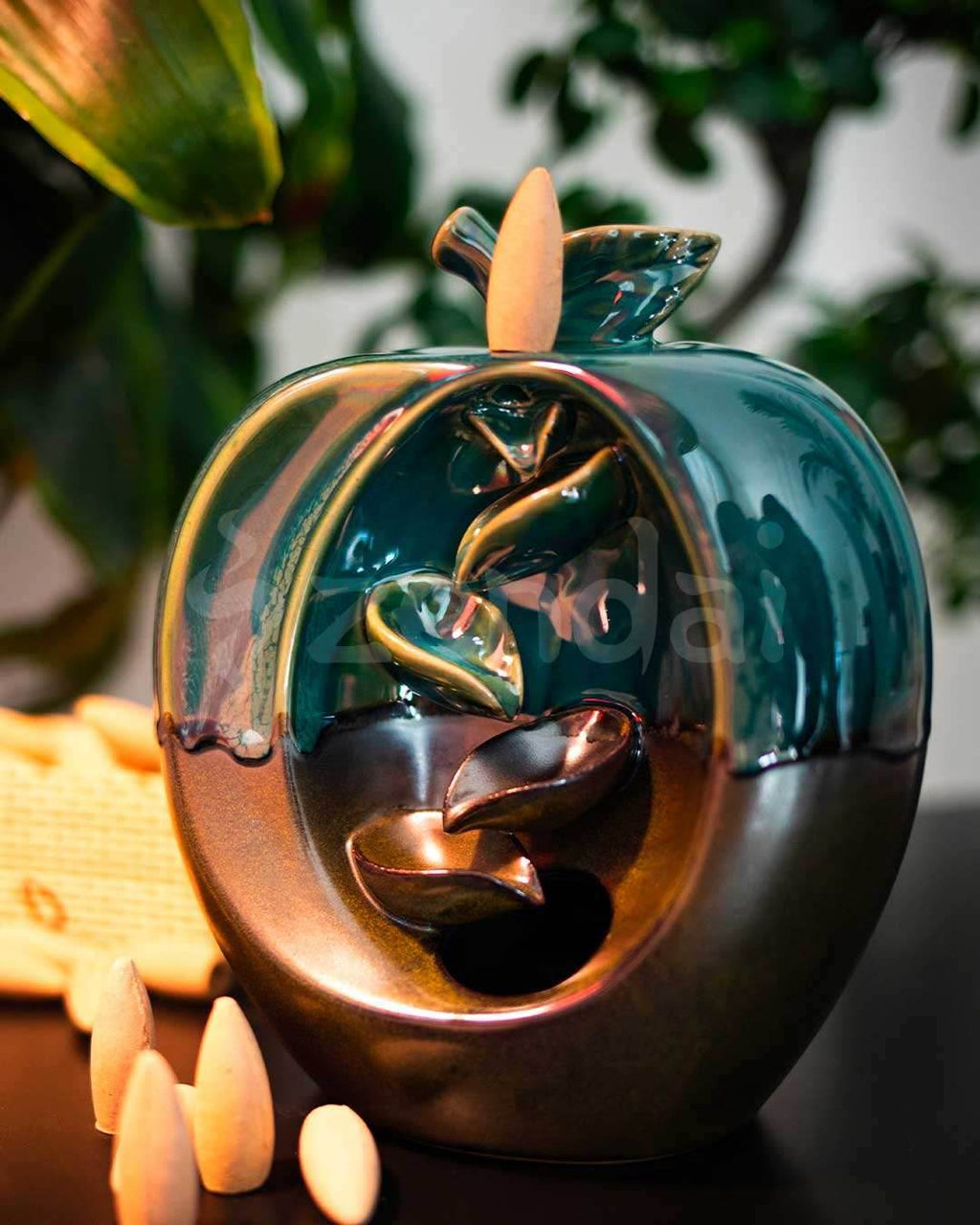 Zen Apple Backflow Incense Burner - 