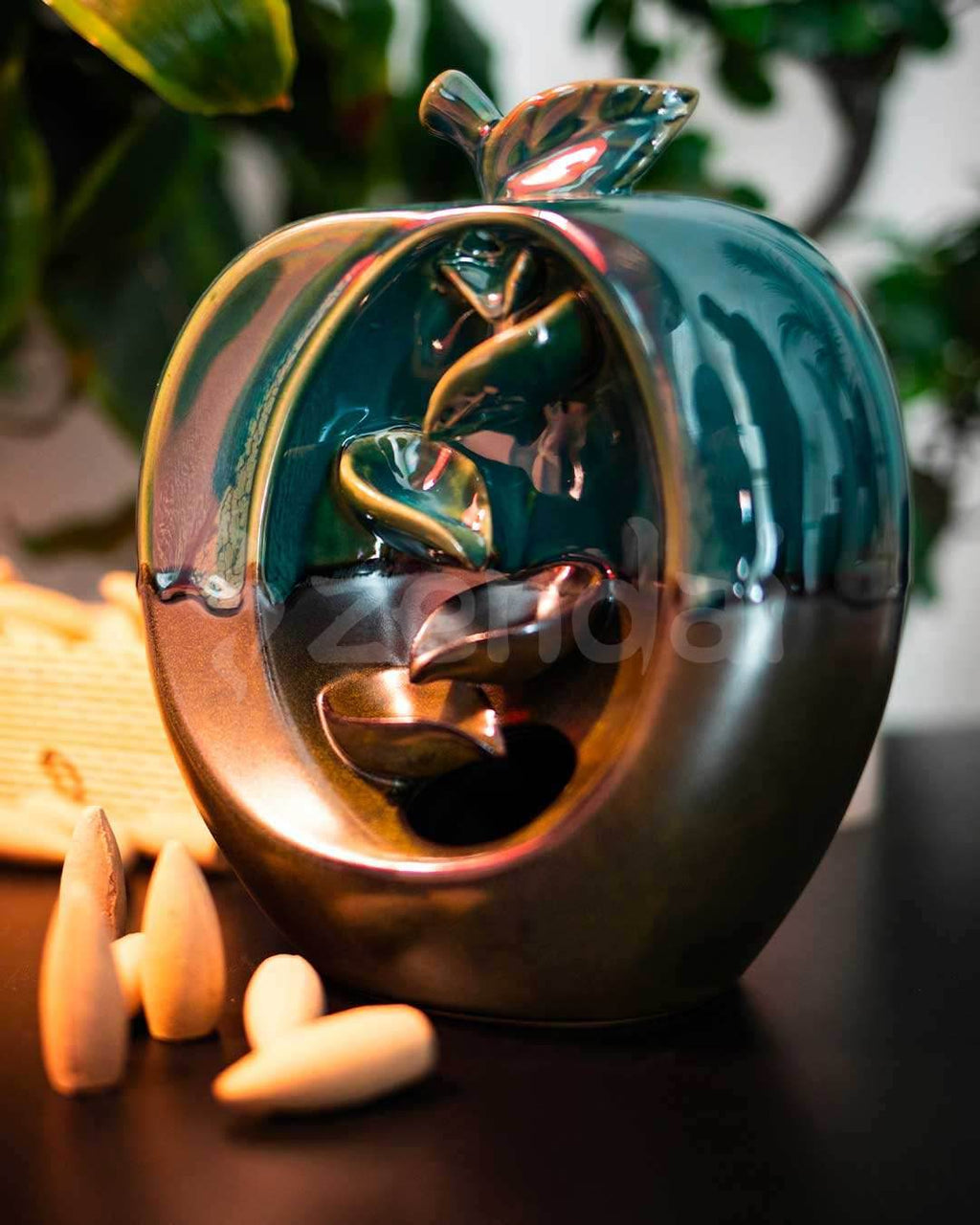 Zen Apple Backflow Incense Burner - 
