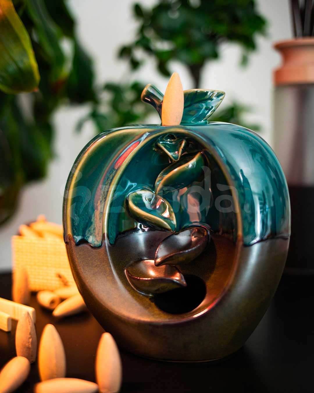 Zen Apple Backflow Incense Burner - 
