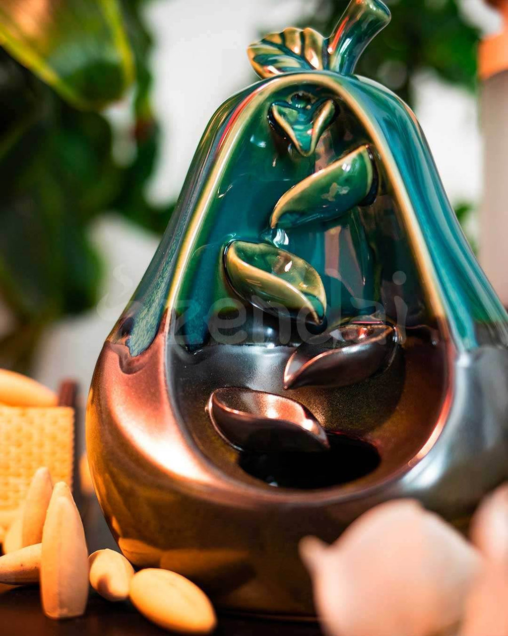 Zen Pear Backflow Incense Burner - 