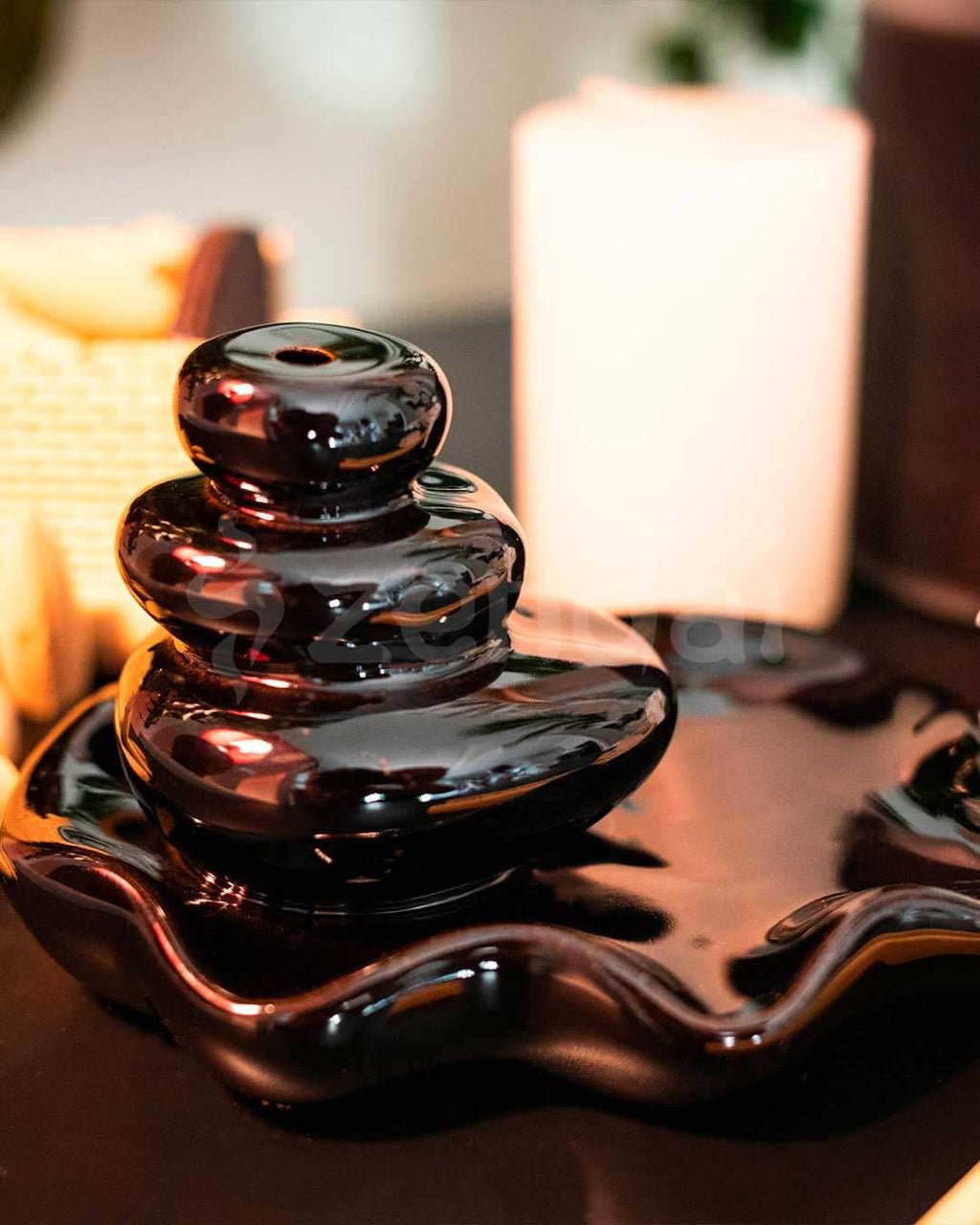 Zen Stone Cascade Backflow Incense Burner - 