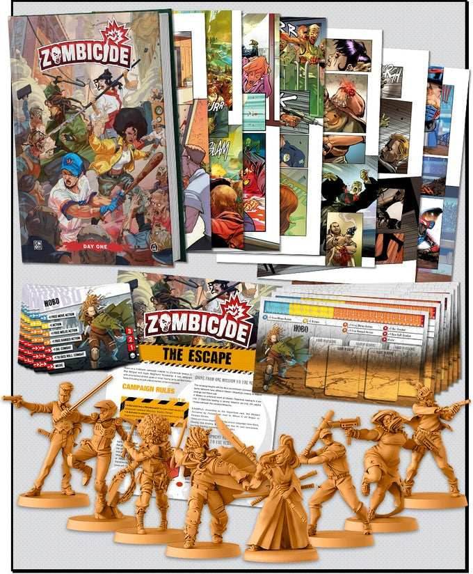 Zombicide: Day One Graphic Novel + Kickstarter Exclusive Comic Book Extras - 