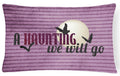 A Haunting we will go Halloween Canvas Fabric Decorative Pillow - 