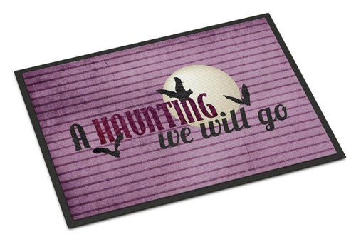 A Haunting we will go Halloween Indoor or Outdoor Mat 18x27 Doormat - 