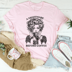 A Nightmare Before Coffee Tee - Pink / S