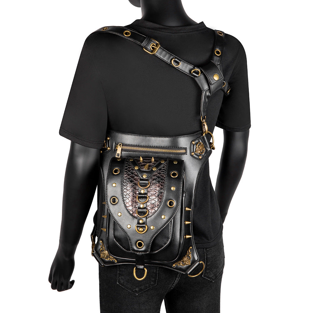 A steampunk retro cross-body bag for women