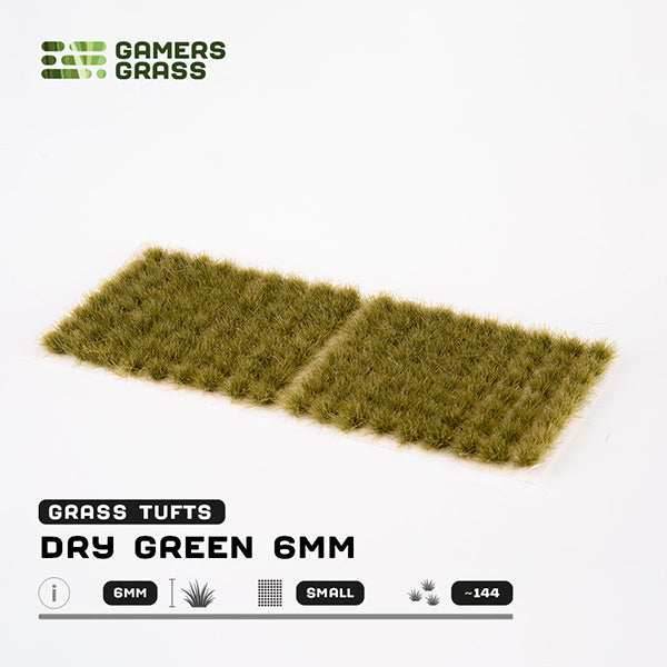 Gamers Grass Tufts: Dry Green 6mm- Small - 