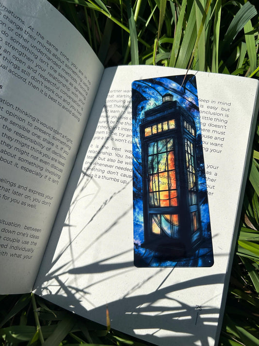 Doctor Tardis Who Bookmark - Handcrafted Unique Tardis Design, Gift for Whovians, Time Traveler Bookmark, Perfect for Sci-Fi Fans