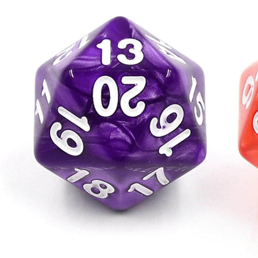 Pearl Purple Countdown/Spindown d20 22mm - 