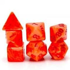 Satan's Pain 7-Dice Set Red & Light Red w/Red Numbers Dnd Dice Set - 