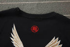 KH858 Flying Crane Embroidery Tee - black / S