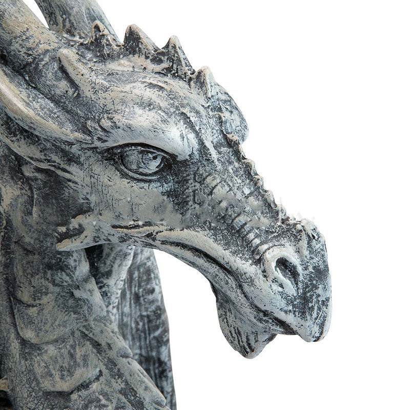 Statue de Dragon volant médiéval, ornements artisanaux en résine pour jardinage extérieur
