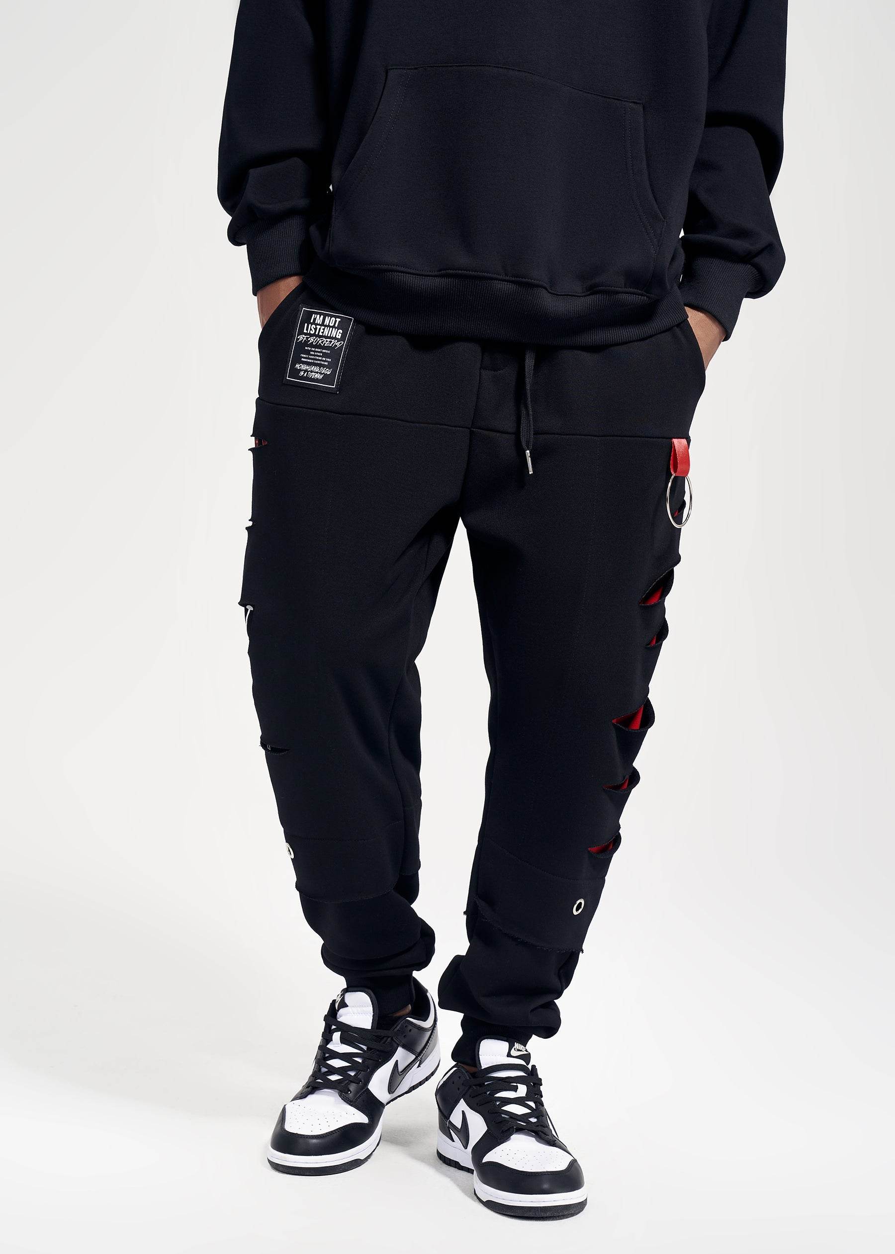 BF860 Slashed Sweatpants - S