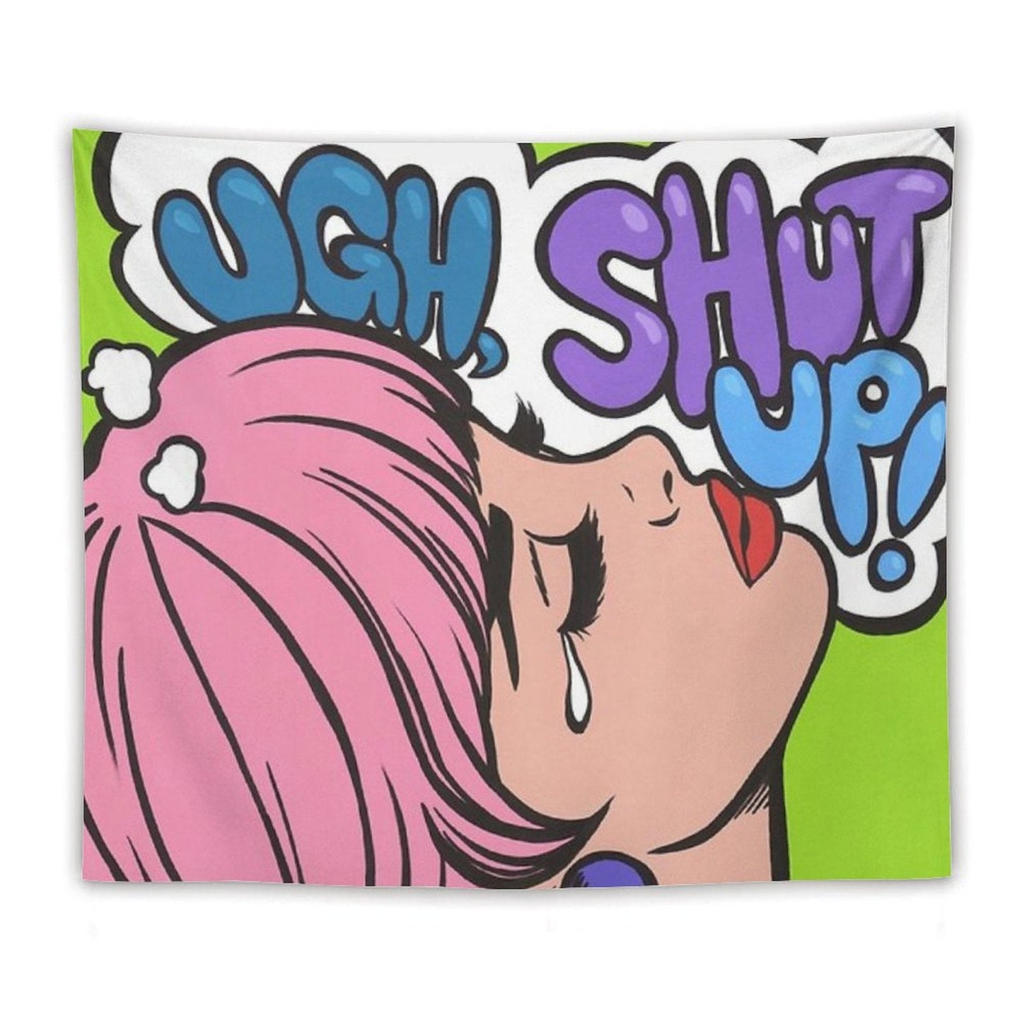 Ugh, Shut Up! Crying Comic Girl Tapestry