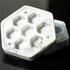 Resin Hexagon Box for Dnd Dice Case (White & Black） - 