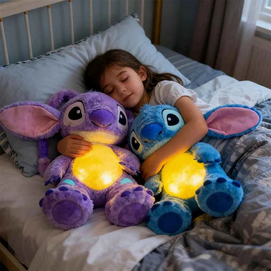 Lilo & Stitch Breathing Soothing Plush - Musical Sleep Aid Toy with Lights