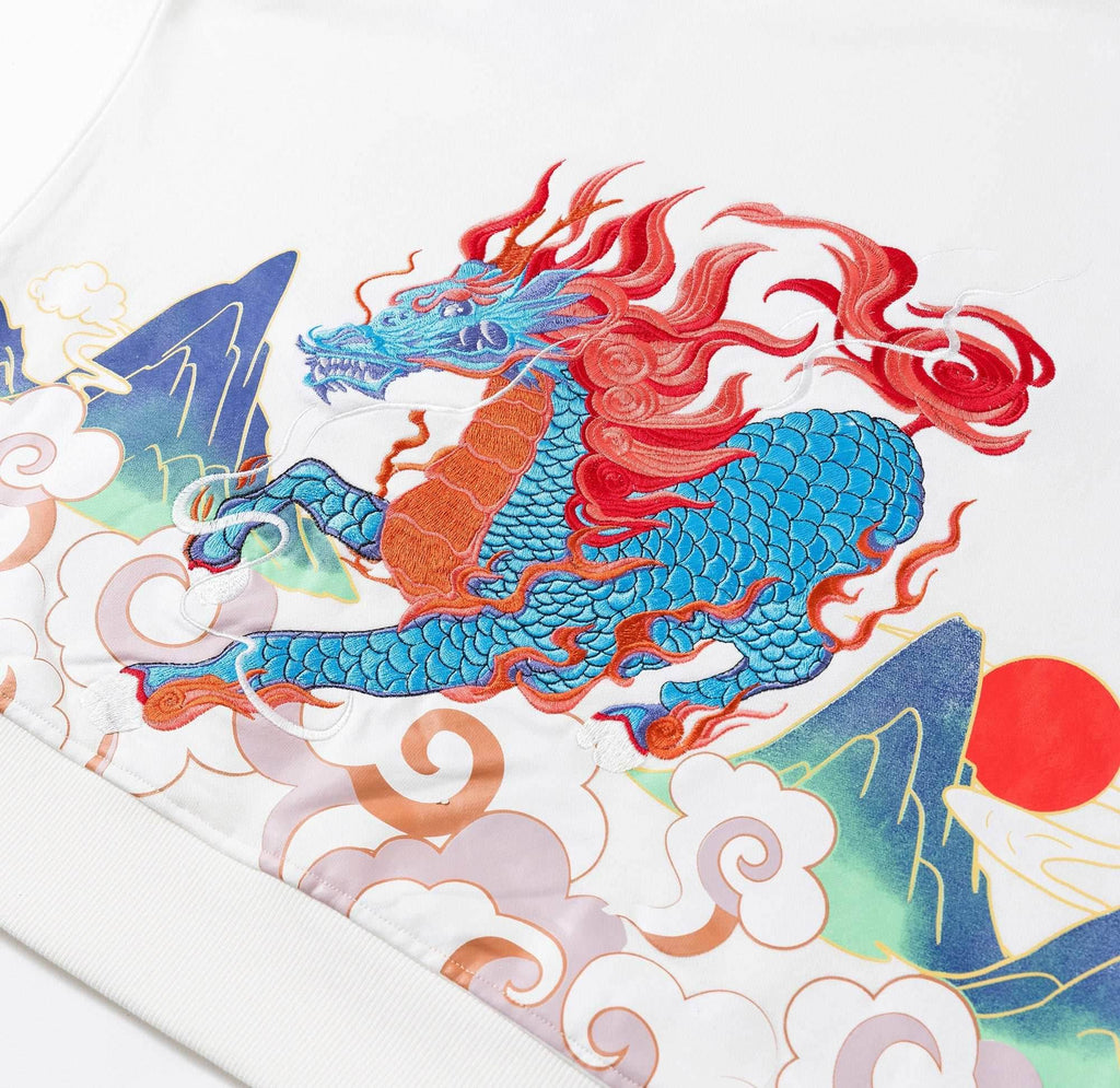 KH9240 Demon Horse Embroidery Hoodie - Black / S