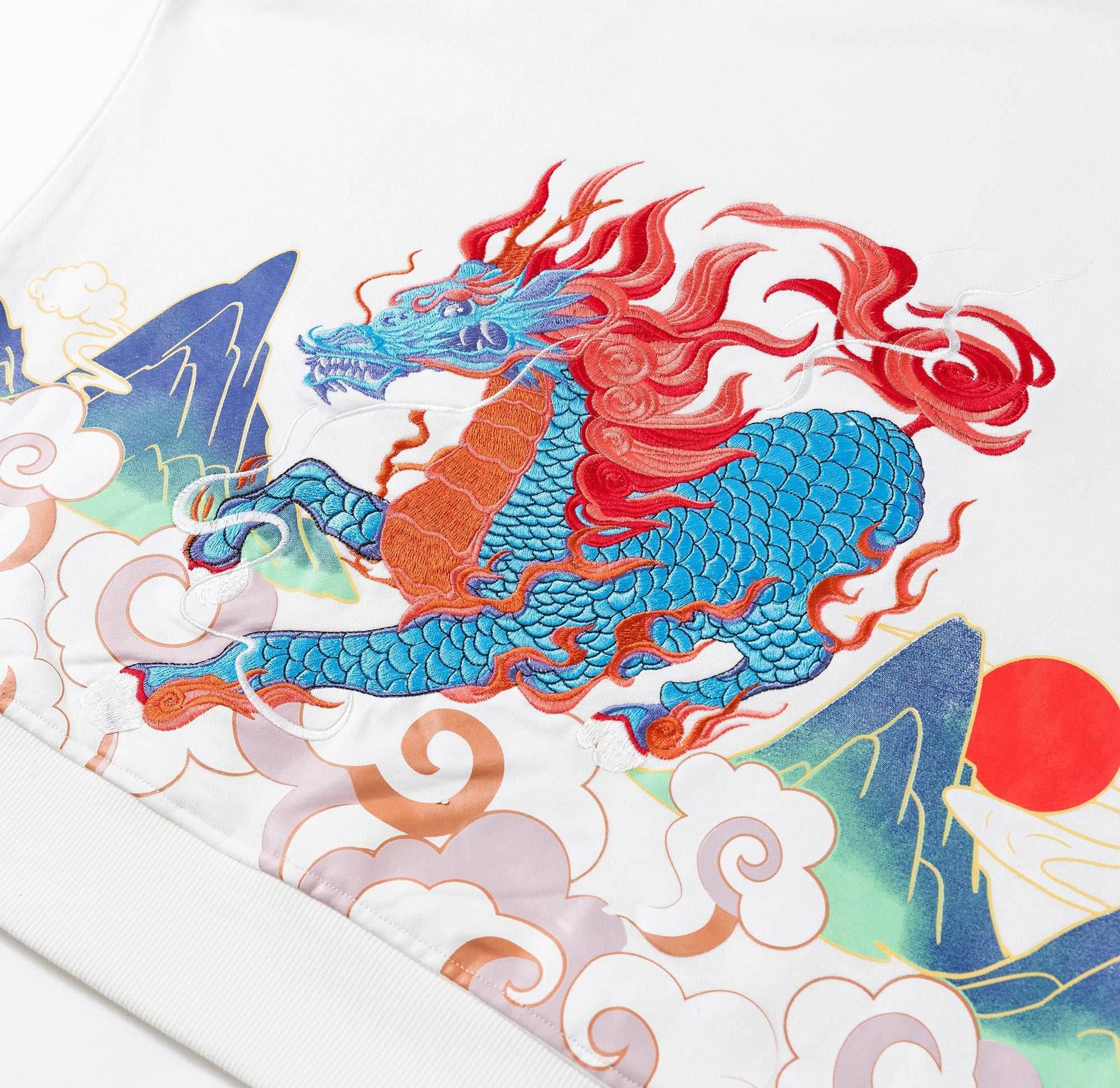 KH9240 Demon Horse Embroidery Hoodie - Black / S