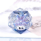 Purple Beholder 22mm D20 DND Roll a D20 Dice Handmade Sharp Resin - 