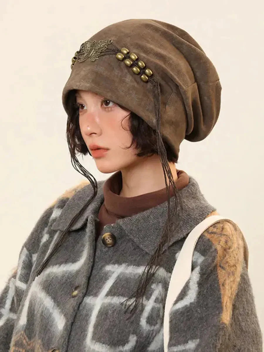 'Adventurer' Wasteland Punk Butterfly Tassel Hat