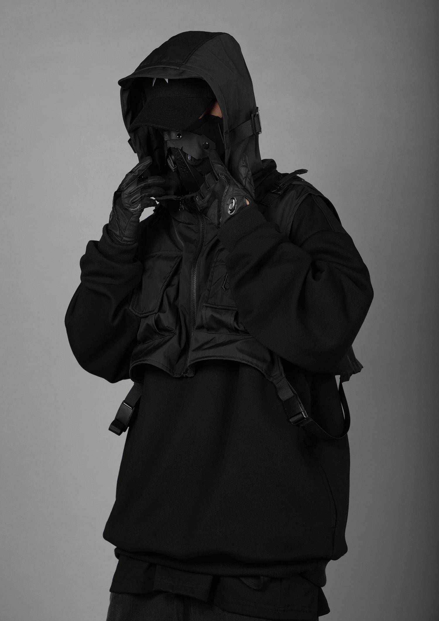 HiH34 Black Tech Guard Hoodie - Black / M