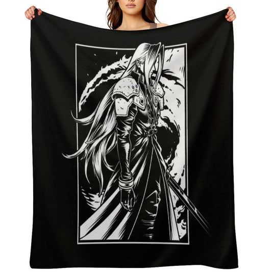 The Man in Black Cape Throw Blanket