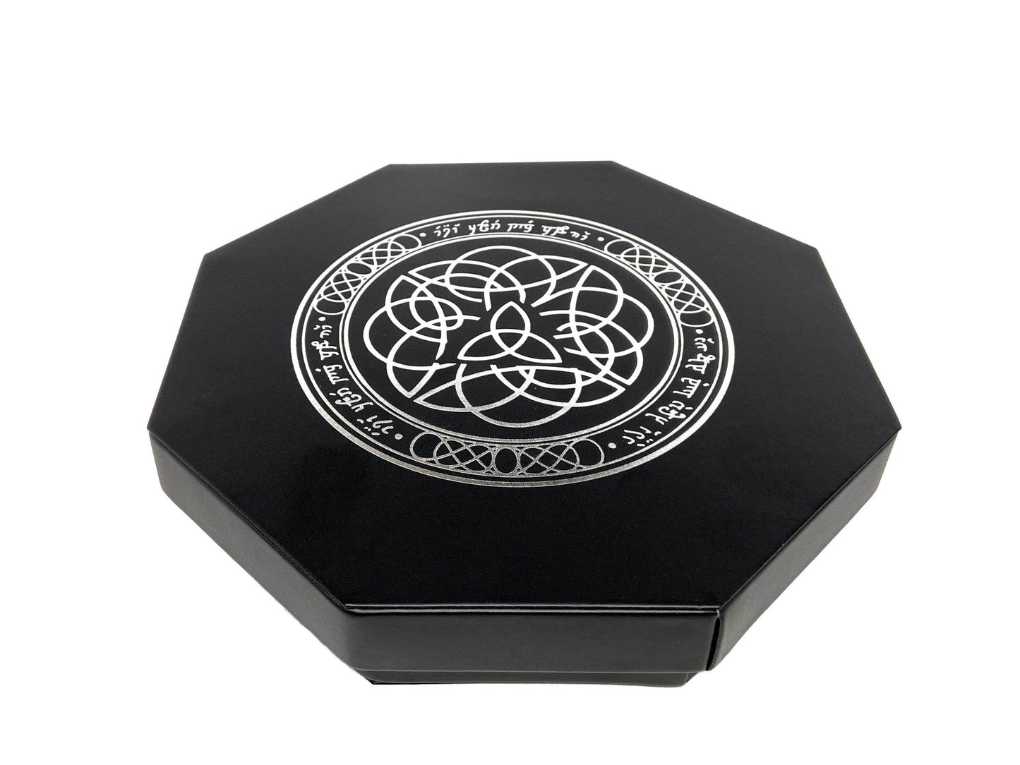 Elven Runes Dice Tray With Dice Staging Area and Lid - 
