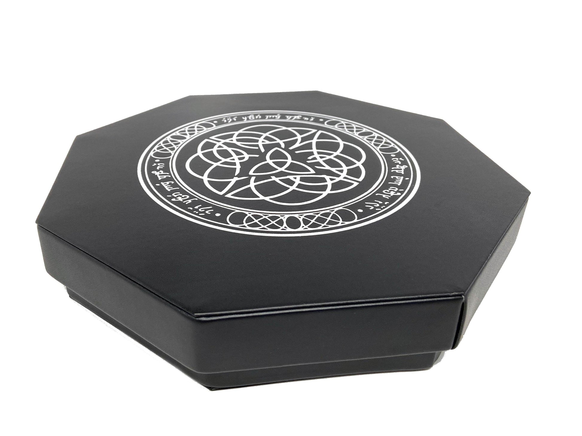 Elven Runes Dice Tray With Dice Staging Area and Lid - 