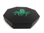 Green Cthulhu Dice Tray With Dice Staging Area and Lid - Role-Players