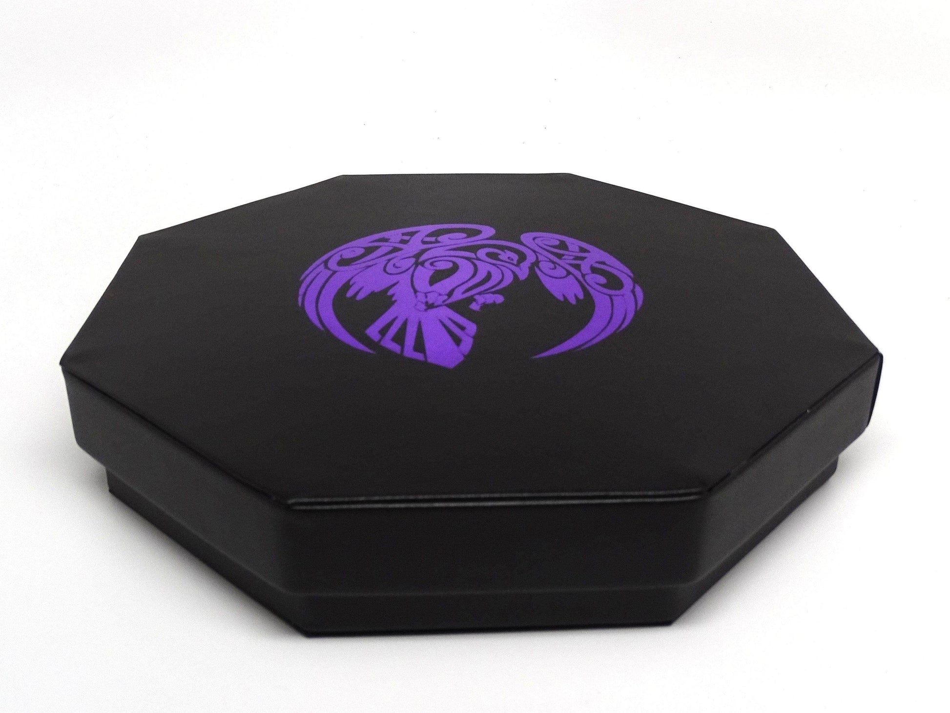 Raven Dice Tray With Dice Staging Area and Lid - 