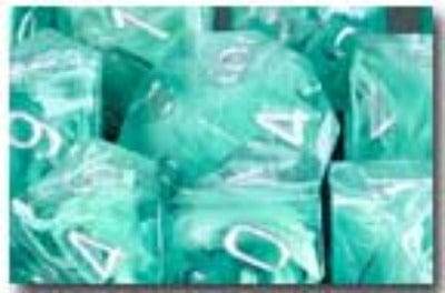 Cirrus Polyhedral Aqua/Silver 7-Die Set - Role-Players