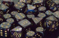 Lustrous™ Polyhedral Shadow/gold 7-Die Set - Role-Players