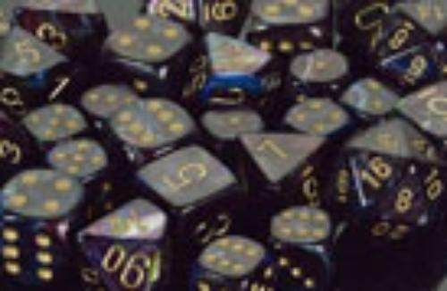 Lustrous™ Polyhedral Shadow/gold 7-Die Set - Role-Players