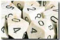 Marbleized Poly Ivory/Black 7-Die Set - Role-Players