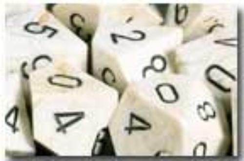 Marbleized Poly Ivory/Black 7-Die Set - Role-Players