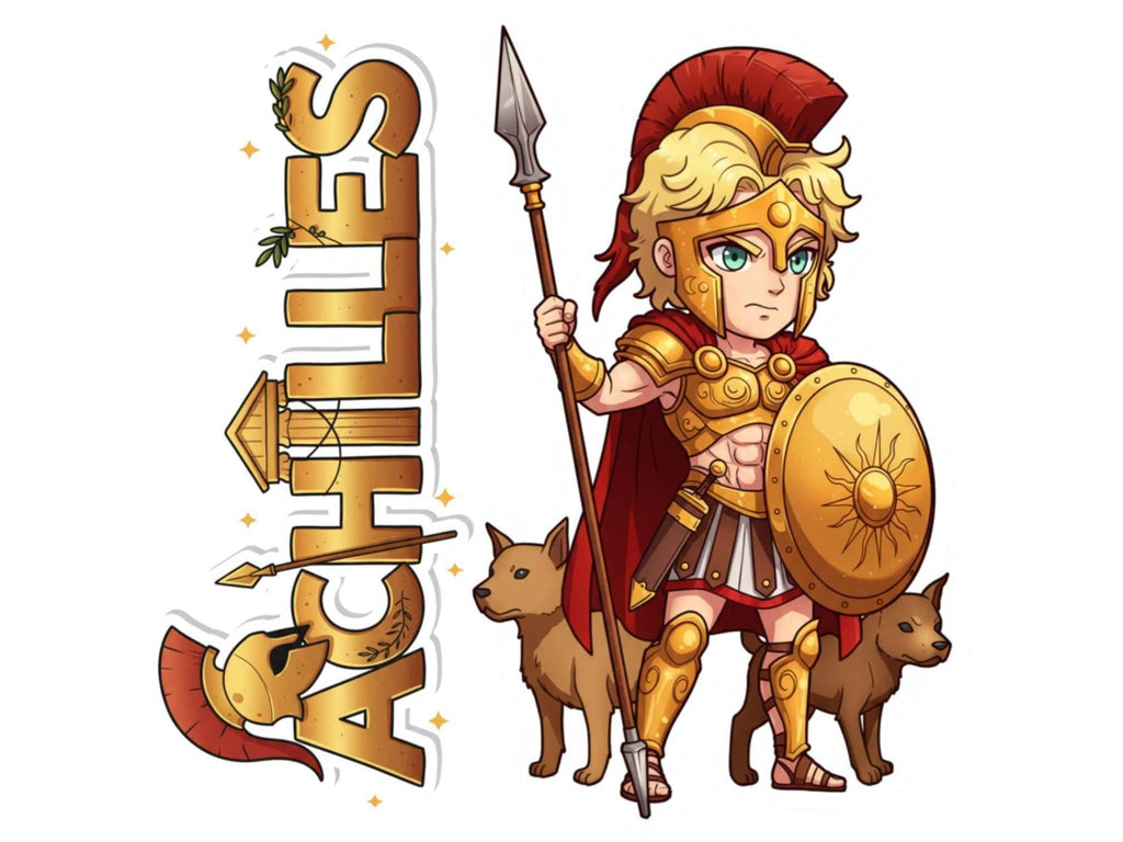 Achilles Sticker and Magnet – Pēleidēs Mythkins™ – Greek Hero of Strength and Valor | Waterproof & UV-Proof - Sticker / Mini