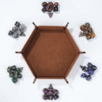 Acrylic Star Glitter DND Dice Set + Dice Tray