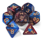 Acrylic two-color mix and match dnd dice set + dice tray