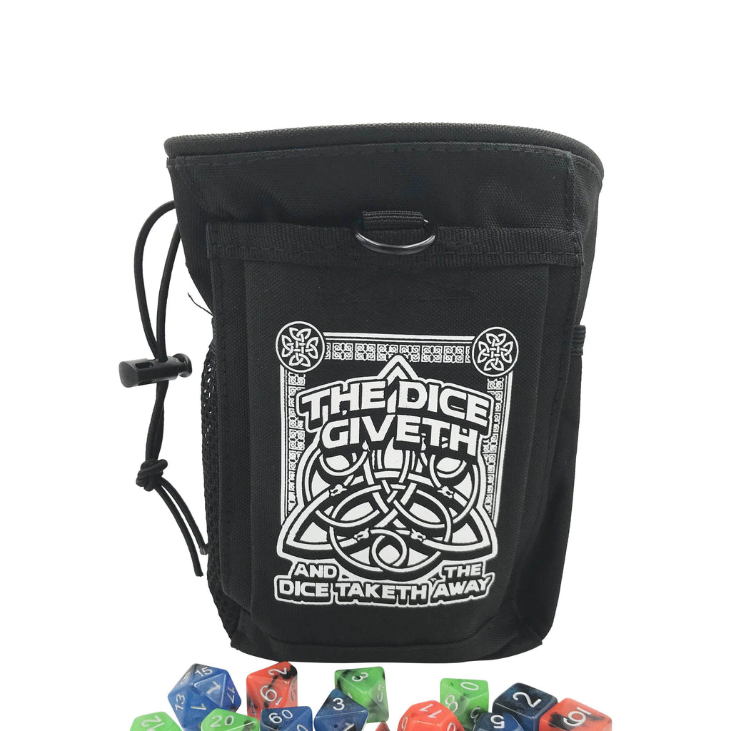Dice Giveth and Taketh Deluxe Dice Bag - Light Brown